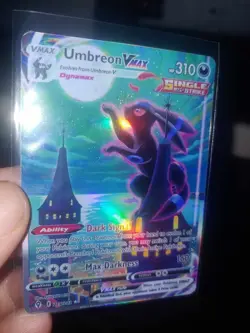 *CUST0M-MADE-SEE-DESCRPT* Pokemon Umbreon Shiny Card V Max Full Alt Art 215/203 - Image 4