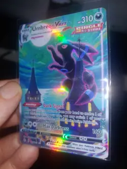 *CUST0M-MADE-SEE-DESCRPT* Pokemon Umbreon Shiny Card V Max Full Alt Art 215/203 - Image 5