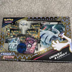 Pokemon Trading Card Game TCG Unown V & Lugia V Crown Zenith Box Set New Sealed! - Image 1