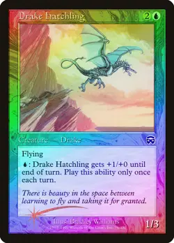 Drake Hatchling FOIL Mercadian Masques PLD Blue Common MAGIC CARD ABUGames - Image 1