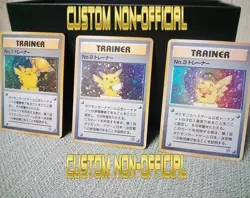 POKEMON 1998 JAPANESE NO. 1 2 3 PIKACHU TROPHY PROMO CARDS *CUST0M-SEE DESCRPT* - Image 1