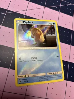 Pokemon TCG Detective Pikachu Psyduck Holo Common Card 7/18 LP Condition - Image 1