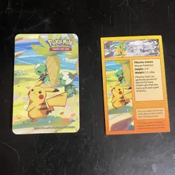 Paldea Friends 2018 Mini Tin Pikachu & Capsakid Pokemon TCG w/Art Sticker/Card - Image 4