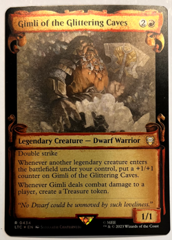 MTG Gimli of the Glittering Caves (Showcase Scrolls Foil) | Commander: LOTR NM - Image 1