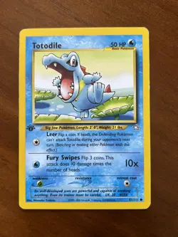 Pokemon TCG | Totodile 81/111 1st Edition Non-Holo | Neo Genesis - Image 1