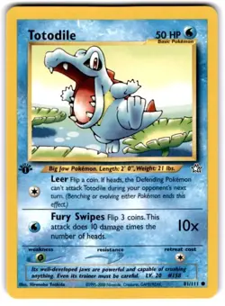 2000 Neo - Genesis Totodile Basic/Common #81 1st edition - Image 1