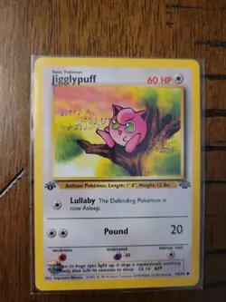 Pokemon TCG Jigglypuff Jungle 54/64 Regular 1st Edition Common - Image 1