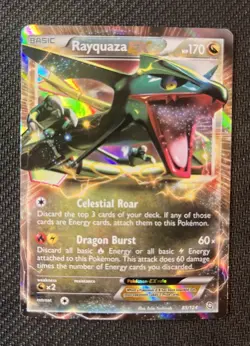 Rayquaza EX 85/124 Pokemon TCG Dragons Exalted Holo 2012 Rare LP - Image 1