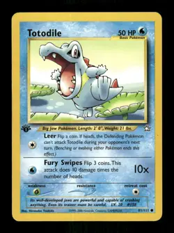Pokemon Totodile (81) Common Neo Genesis 081/111 LP - Image 1