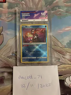 Pokemon Radiant Greninja 046 Astral Radiance Graded ACE 10 - Perfect Sub Grades - Image 1