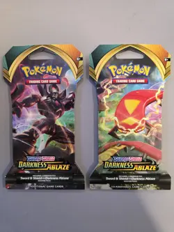 Pokemon Darkness Ablaze Sleeved Booster Packs X2 - Image 1