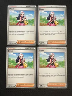 x4 Dawn 087/094 - ME02 Phantasmal Flames PFL Pokemon NM/M English 4x Playset EN - Image 1