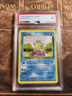 1999 POKEMON BASE SET UNLIMITED #63 SQUIRTLE PSA 9 MINT - Image 1