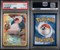 2022 POKEMON SWORD & SHIELD LOST ORIGIN #TG10 FULL ART/SNORLAX PSA 9 - Image 4