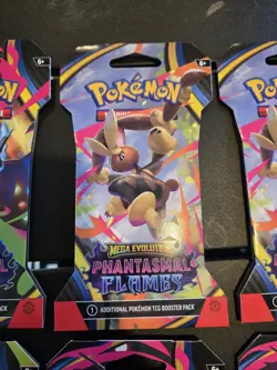 Pokemon TCG Mega Evolution Phantasmal Flames Booster Packs Lot Of 10 Sealed New - Image 5
