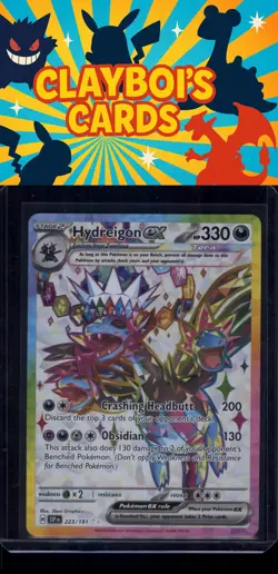 Hydreigon ex SV08: Surging Sparks 223/191 Pokemon Ultra Rare NM+ - Image 1