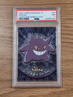 Topps Gengar 94 Animation Series 2 Foil Blue Logo Pokemon PSA 7 - Image 1