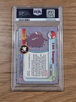 Topps Gengar 94 Animation Series 2 Foil Blue Logo Pokemon PSA 7 - Image 2