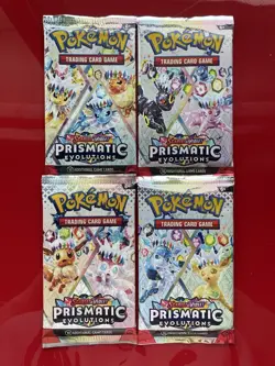 Prismatic Evolutions 4x Booster Packs Art Set (Factory Sealed) Pokemon TCG - Image 1