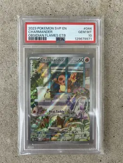 2023 Pokemon SVP Charmander Obsidian Flames ETB Promo PSA 10 Gem Mint #44 - Image 1