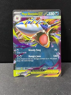 2025 Pokemon Phantasmal Flames #061/094 Mega Sharpedo ex Double Rare TCG - Image 1