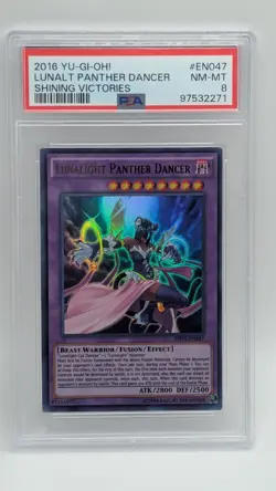 2016 Yu-Gi-Oh! Shining Victories Lunalight Panther Dancer SHVI-EN047 PSA 8! - Image 1