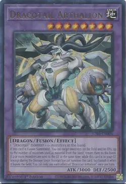 Yugioh Dracotail Arthalion JUSH-EN006 Justice Hunters 1st Edition - Image 1