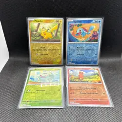 Costco 151 Mini Tin Promo Cards - All 4 Cosmo Reverse Holo Promos - Image 1