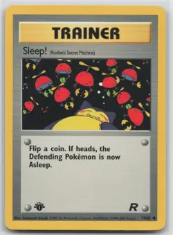 1st Edition Vintage Pokemon Card Sleep! (Rocket's Secret Machine) Team Rocket - Image 1
