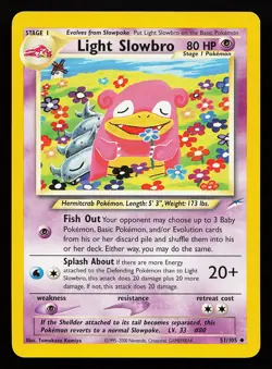 Light Slowbro 51/105 Uncommon Neo Destiny Pokemon Card - Image 1