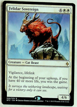 Felidar Sovereign - Battle for Zendikar Ed. - 2015 - Magic the Gathering Card - Image 1