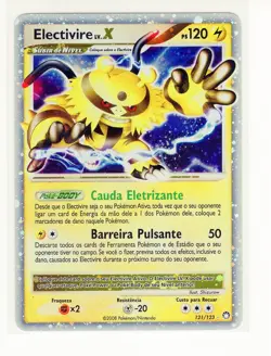 ~PT~ PORTUGUESE Electivire Lv. X 121 DP Mysterious Treasures Pokemon Card (LB3) - Image 1