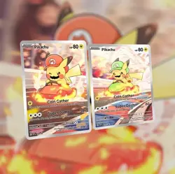 **CUSTOM-MADE/SEE DESCRIPTION** Pokemon English Luigi Mario Pikachu Kart Cards - Image 1