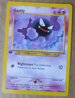 Gastly 65/105 1st Edition Common Non-Holo Neo Destiny Pokemon Card LP - Image 1