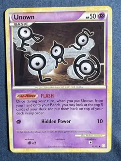 Unown 55/123 HeartGold & SoulSilver Non Holo NM Pokemon TCG Card - Image 1