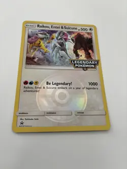Raikou, Enter And Suicune Pokemon Jumbo Promo Card Legendary Pokemon Stamp 2018 - Image 1
