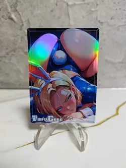 Android 18 DBZ Trading Card Waifu Goddess Story Anime Girl holo Karte Manga Full - Image 1