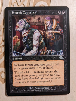 MTG - Stitch Together - Judgment - Black - Uncommon - Sorcery - Excellent/NM - Image 1
