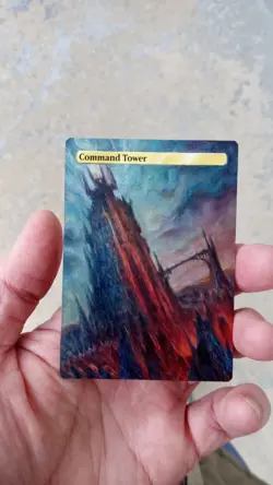 MtG Command Tower Full Magic Altered Hand Painted Art Original Alter - Image 1