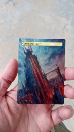 MtG Command Tower Full Magic Altered Hand Painted Art Original Alter - Image 2
