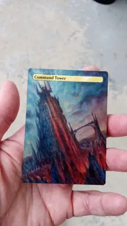 MtG Command Tower Full Magic Altered Hand Painted Art Original Alter - Image 4