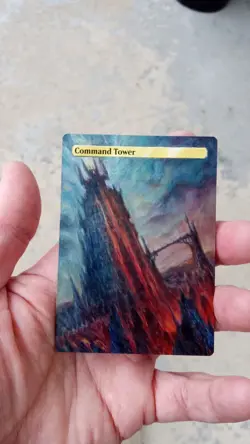 MtG Command Tower Full Magic Altered Hand Painted Art Original Alter - Image 5