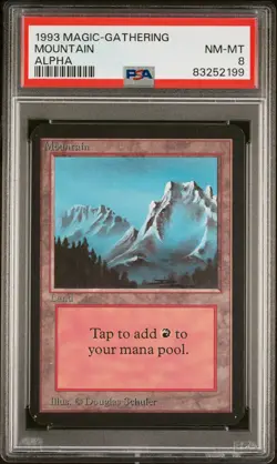 Mountain - Alpha - MTG - NM to Mint - PSA 8. More MTG in Store - Image 1