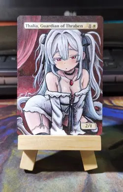 Mtg Thalia, Guardian of Thraben (Anime Girl) - Hand Painted Altered Art by I.B. - Image 3