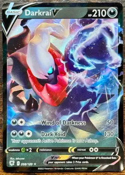 POKEMON TCG ASTRAL RADIANCE DARKRAI V FULL ART RARE HOLO 098/189 EX+ - Image 1