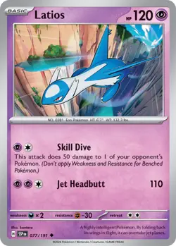 Pokemon Latios - 077/191 - Uncommon - Reverse Holo NM-Mint Surging Sparks - Image 1