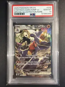 Cynthia's Garchomp EX 232/182 SIR Destined Rivals English PSA 10 Pokemon TCG - Image 1
