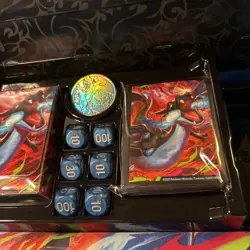 Pokemon Phantasmal Flames Charizard UPC Play Mat, Sleeves, Deck Box, Dice & Coin - Image 3