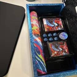 Pokemon Phantasmal Flames Charizard UPC Play Mat, Sleeves, Deck Box, Dice & Coin - Image 4