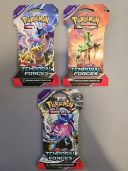 Pokemon Temporal Forces Sleeved Booster Packs X3 - Image 1